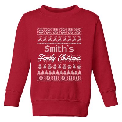 Custom Family Christmas Ugly Sweater Personalized Toddler Sweatshirt