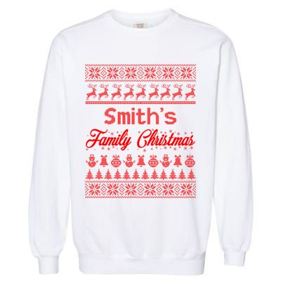 Custom Family Christmas Ugly Sweater Personalized Garment-Dyed Sweatshirt