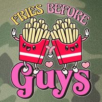 Funny Cute Valentines Day Fries Before Guys Legacy Tie Dye Trucker Hat
