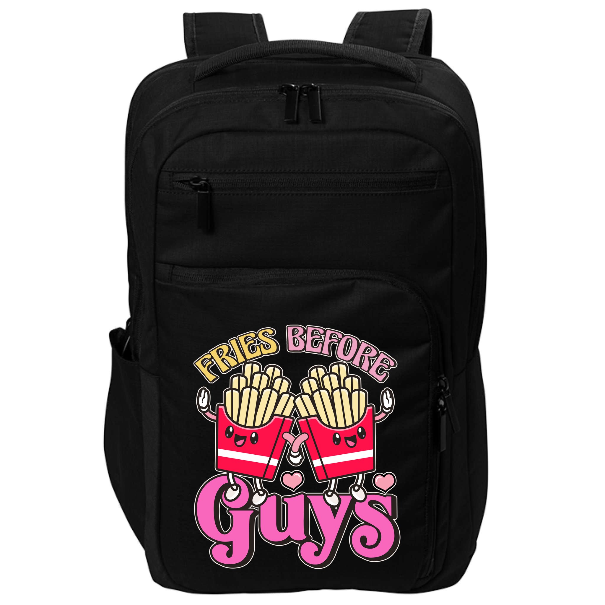 Funny Cute Valentines Day Fries Before Guys Impact Tech Backpack
