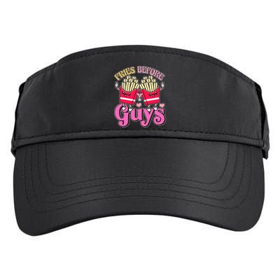 Funny Cute Valentines Day Fries Before Guys Adult Drive Performance Visor