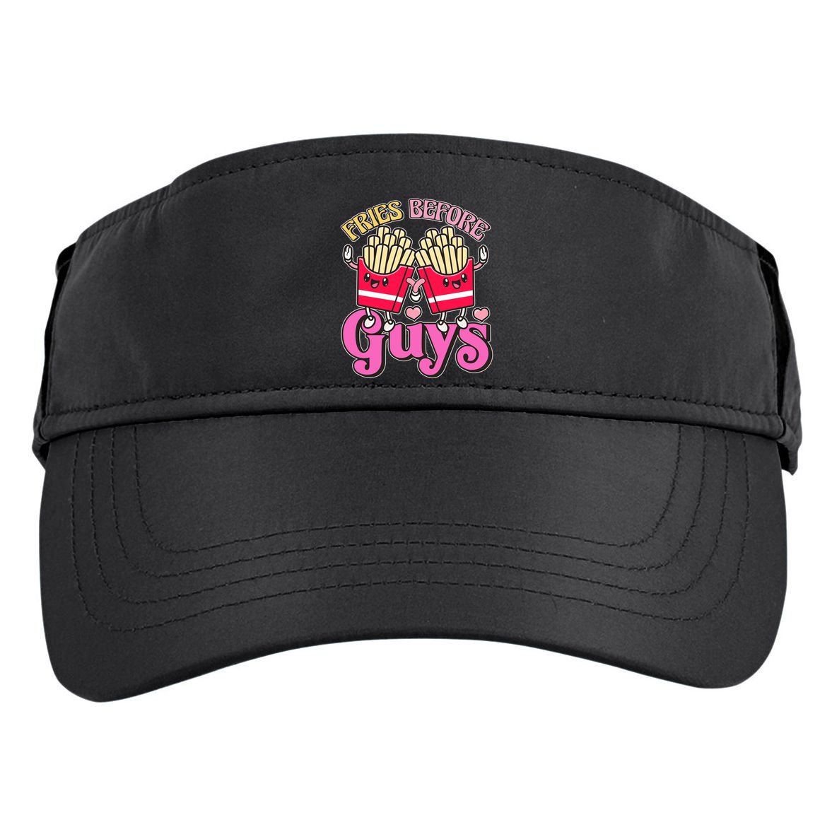 Funny Cute Valentines Day Fries Before Guys Adult Drive Performance Visor