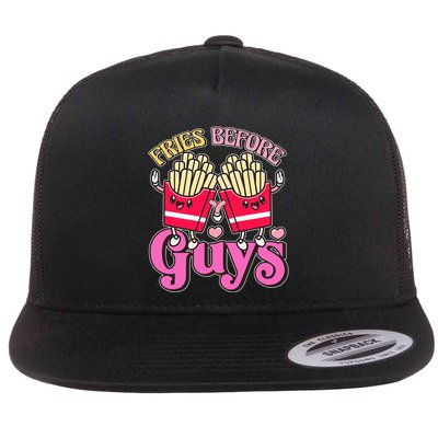Funny Cute Valentines Day Fries Before Guys Flatbill Hat