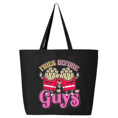 Funny Cute Valentines Day Fries Before Guys 25L Jumbo Tote