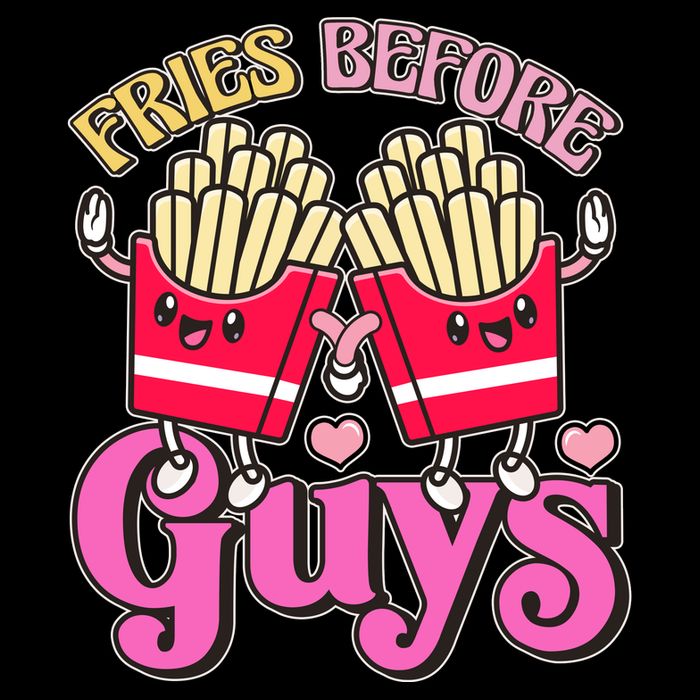 Funny Cute Valentines Day Fries Before Guys Pom Pom 12in Knit Beanie