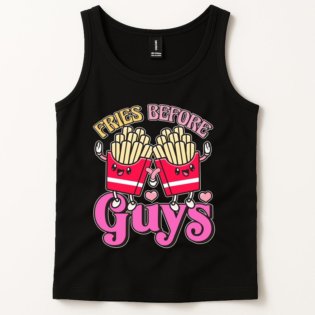 Funny Cute Valentines Day Fries Before Guys Tank Top
