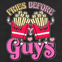 Funny Cute Valentines Day Fries Before Guys Golf Towel
