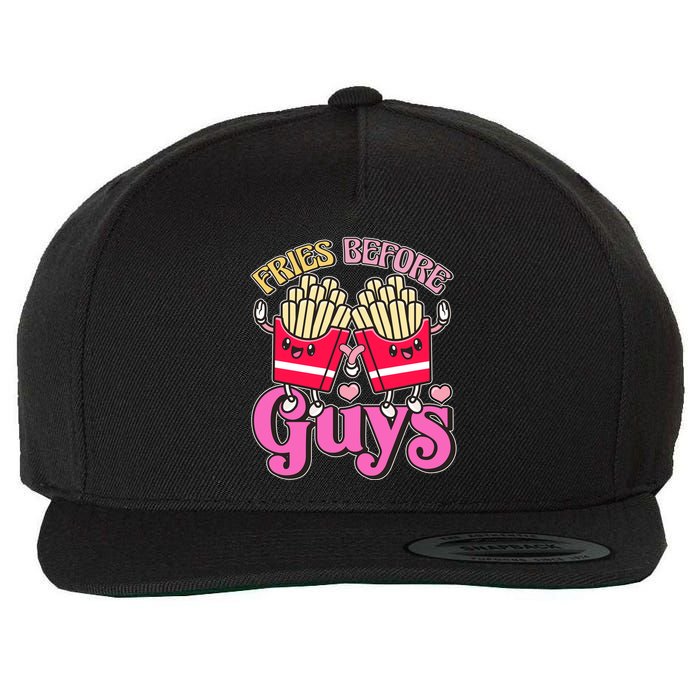 Funny Cute Valentines Day Fries Before Guys Wool Snapback Cap