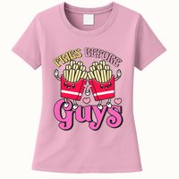 Funny Cute Valentines Day Fries Before Guys Womens T-Shirt