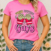 Funny Cute Valentines Day Fries Before Guys Womens T-Shirt