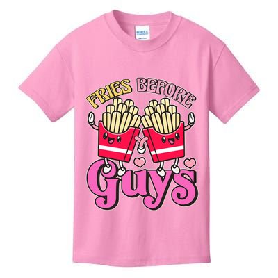 Funny Cute Valentines Day Fries Before Guys Kids T-Shirt