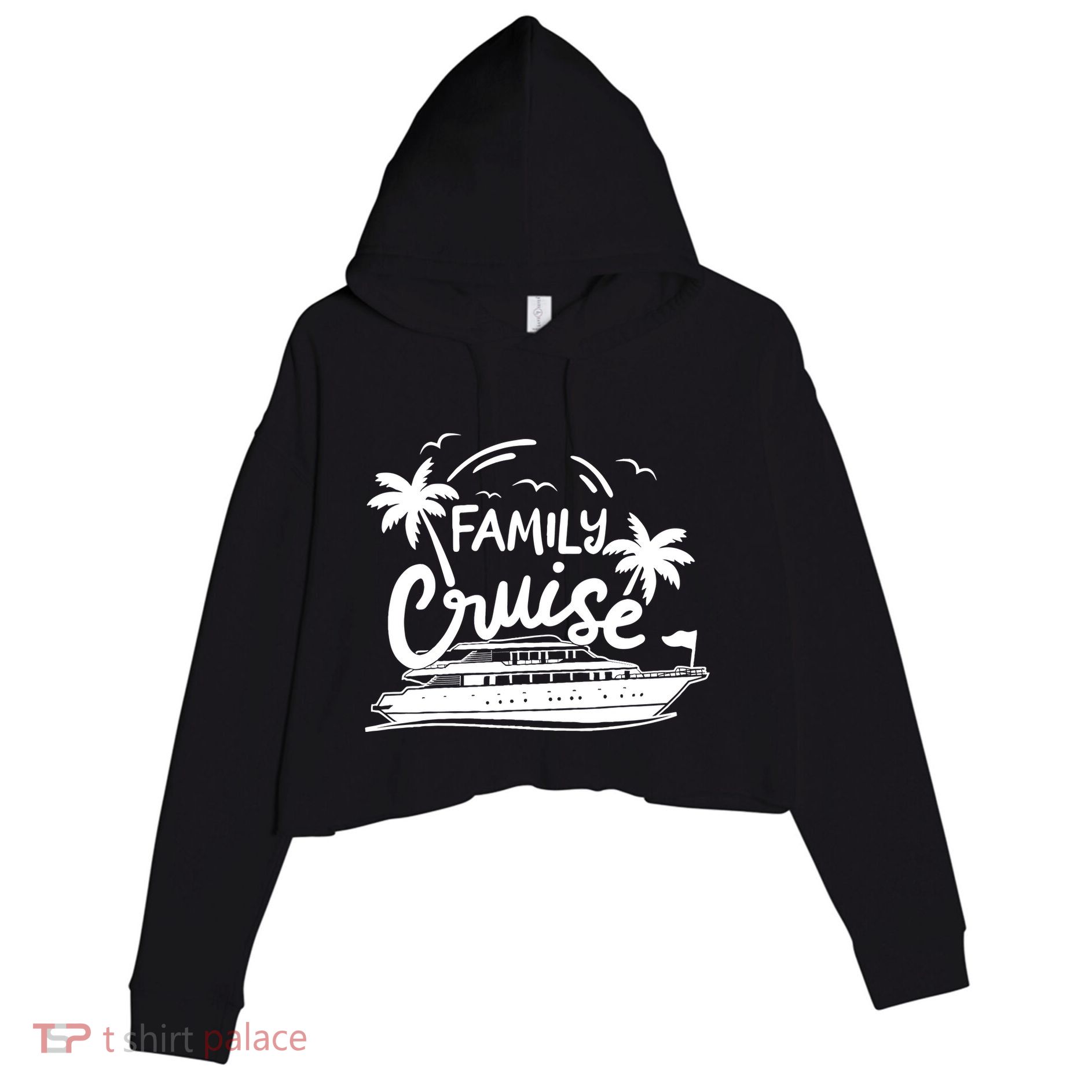 Family Cruise Vacation Outfits Cruise Squad Family Cruise Crop Fleece Hoodie