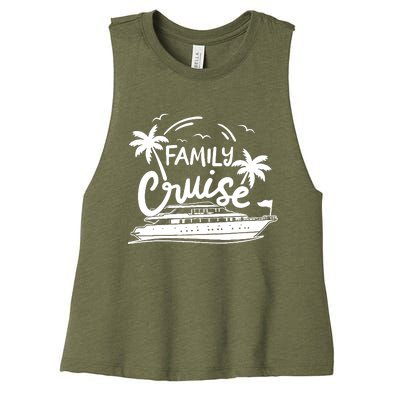 Family Cruise Vacation Outfits Cruise Squad Family Cruise Women's Racerback Cropped Tank