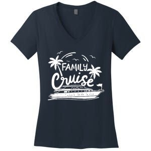 Family Cruise Vacation Outfits Cruise Squad Family Cruise Women's V-Neck T-Shirt