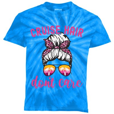 Funny Cruise Vacation S Trip Cruise Hair Dont Care Funny Gift Kids Tie-Dye T-Shirt