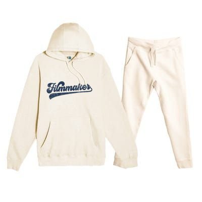 Filmmaker Cute Vintage Graphic Premium Hooded Sweatsuit Set