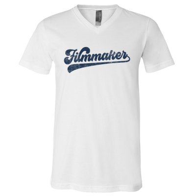 Filmmaker Cute Vintage Graphic V-Neck T-Shirt