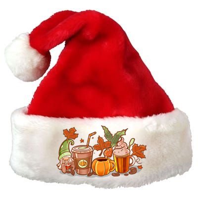 Fall Coffee Vintage Thanksgiving Pumpkin Spice Premium Christmas Santa Hat