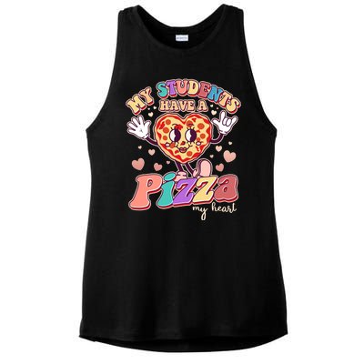 Funny Cute Valentines Day My Students Have A Pizza My Heart Ladies PosiCharge Tri-Blend Wicking Tank