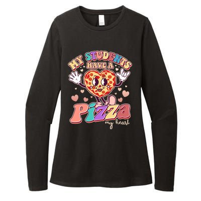 Funny Cute Valentines Day My Students Have A Pizza My Heart Womens CVC Long Sleeve Shirt