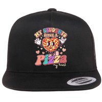 Funny Cute Valentines Day My Students Have A Pizza My Heart Flatbill Hat