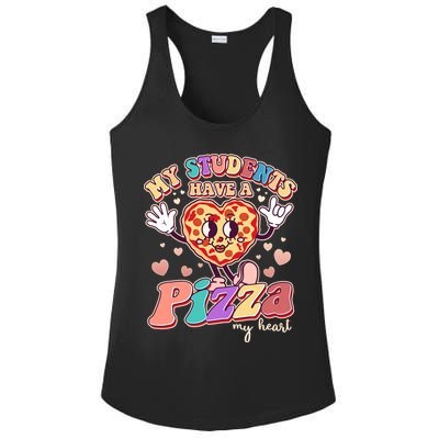 Funny Cute Valentines Day My Students Have A Pizza My Heart Ladies PosiCharge Competitor Racerback Tank