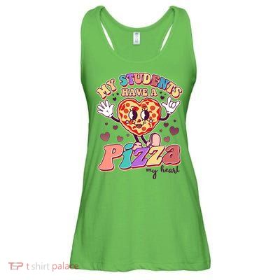 Funny Cute Valentines Day My Students Have A Pizza My Heart Ladies Essential Flowy Tank