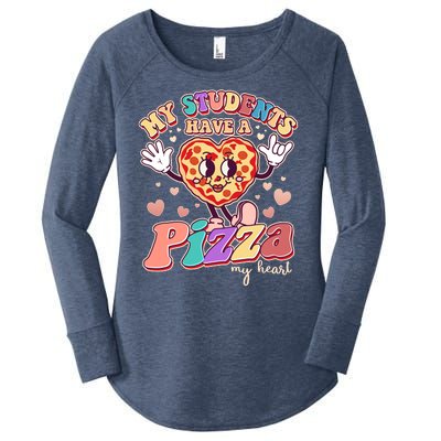 Funny Cute Valentines Day My Students Have A Pizza My Heart Women's Perfect Tri Tunic Long Sleeve Shirt