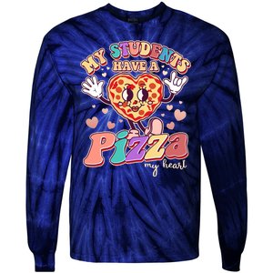 Funny Cute Valentines Day My Students Have A Pizza My Heart Tie-Dye Long Sleeve Shirt