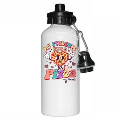 Funny Cute Valentines Day My Students Have A Pizza My Heart Aluminum Water Bottle