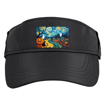 Funny Classic Van Gogh Inspired Halloween Scene Adult Drive Performance Visor