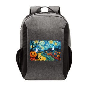 Funny Classic Van Gogh Inspired Halloween Scene Vector Backpack