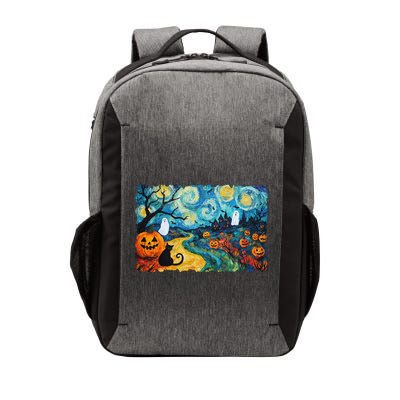 Funny Classic Van Gogh Inspired Halloween Scene Vector Backpack