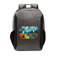 Funny Classic Van Gogh Inspired Halloween Scene Vector Backpack