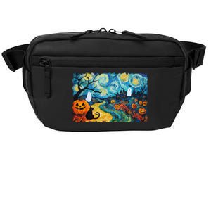 Funny Classic Van Gogh Inspired Halloween Scene Crossbody Pack