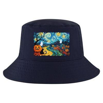 Funny Classic Van Gogh Inspired Halloween Scene Cool Comfort Performance Bucket Hat