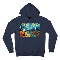 Funny Classic Van Gogh Inspired Halloween Scene Hoodie