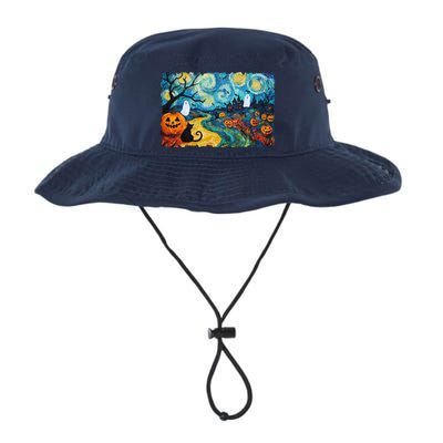Funny Classic Van Gogh Inspired Halloween Scene Bucket Hat