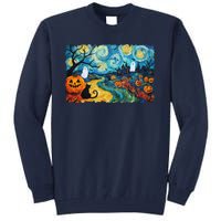 Funny Classic Van Gogh Inspired Halloween Scene Tall Sweatshirt