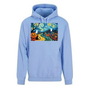 Funny Classic Van Gogh Inspired Halloween Scene Unisex Surf Hoodie