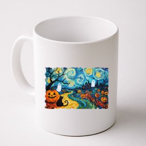 Funny Classic Van Gogh Inspired Halloween Scene Coffee Mug