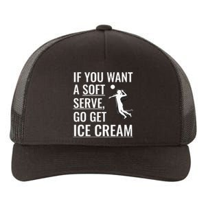 Funny College Volleyball Lover Soft Serve Go Get Ice Cream Yupoong Adult 5-Panel Trucker Hat