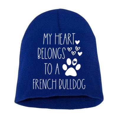 Funny Cute Valentines Day Gift For French Bulldog Dog Lover Gift Short Acrylic Beanie