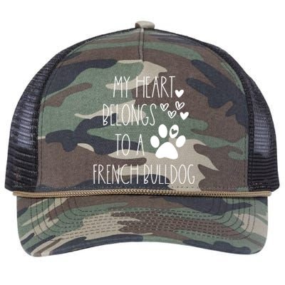 Funny Cute Valentines Day Gift For French Bulldog Dog Lover Gift Retro Rope Trucker Hat Cap