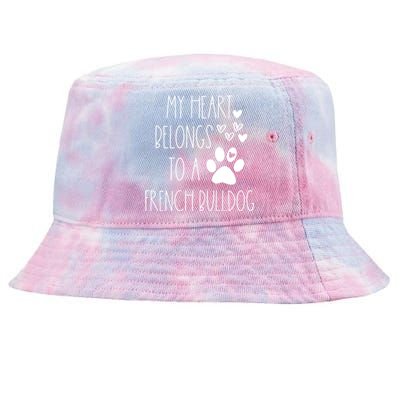 Funny Cute Valentines Day Gift For French Bulldog Dog Lover Gift Tie-Dyed Bucket Hat