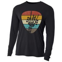 funny Classic Vintage Rock 'n Roll Music Guitars Cooling Performance Long Sleeve Crew