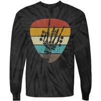 funny Classic Vintage Rock 'n Roll Music Guitars Tie-Dye Long Sleeve Shirt