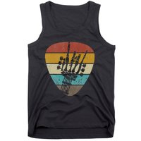 funny Classic Vintage Rock 'n Roll Music Guitars Tank Top