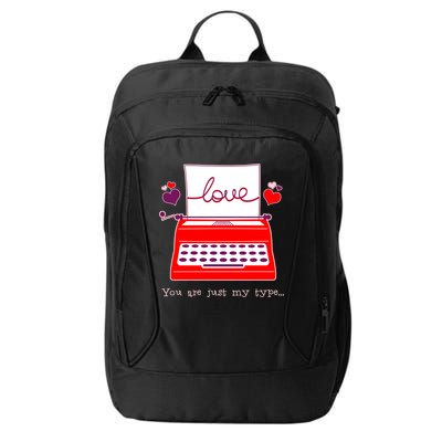 Funny Cute Valentines Day You Are Just My Type Typewriter Love City Backpack