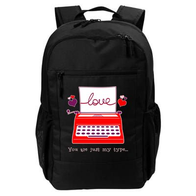 Funny Cute Valentines Day You Are Just My Type Typewriter Love Backpack